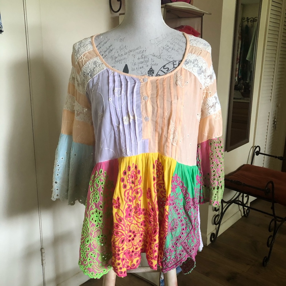 Antica Santoria Embrodered Blouse SZ M